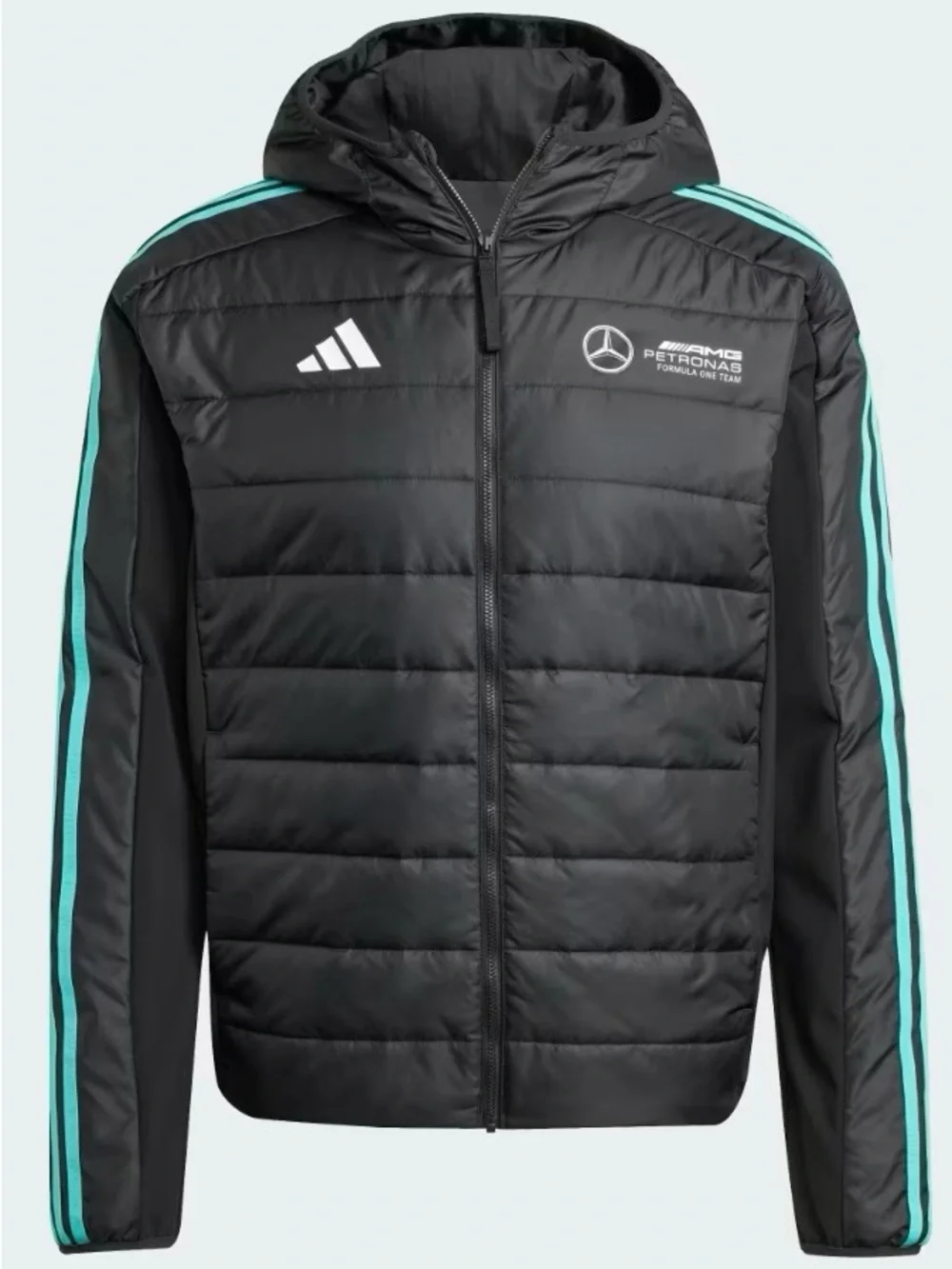 Adidas Mercedes AMG PETRONAS F1 Team DNA Puffer Jacket Size M Men’s Style JV5433